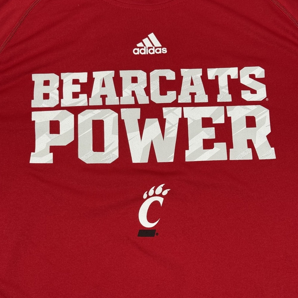 Cincinnati Bearcats Shirt Mens XL Red NCAA Basketball Bearcats Power Adidas Tee